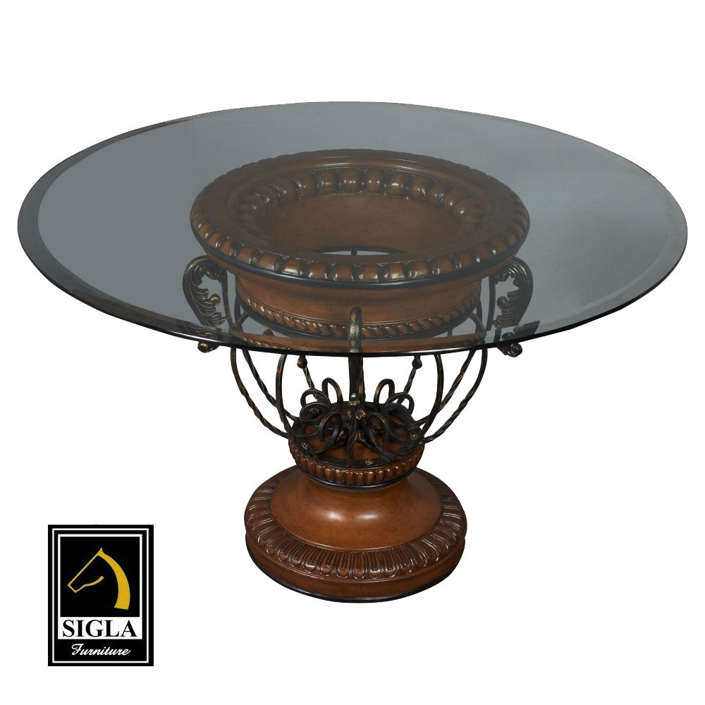 Spider Glass Top Dining Table