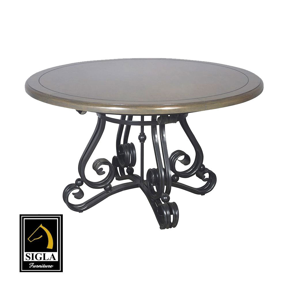 T-Malibu Iron Base Round Table