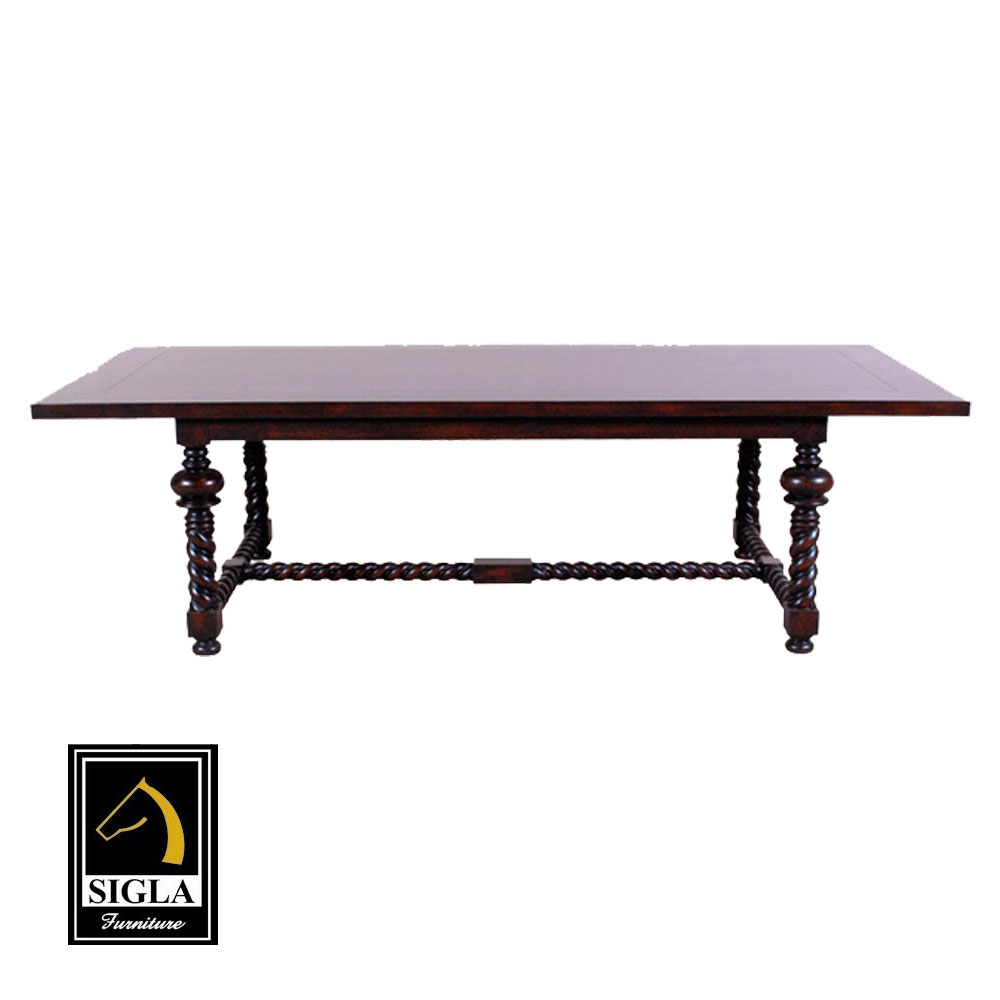 Expandable Barley Twist Transitional Dining Table