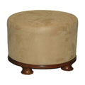 Tom Round Button Modern Bench Ottoman — 2