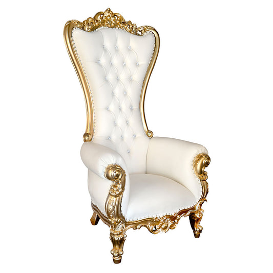 Throne Baroque Lounge Chair Gold Leaf Furniture