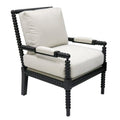 Bobbin Twister Transitional Lounge Chair — White