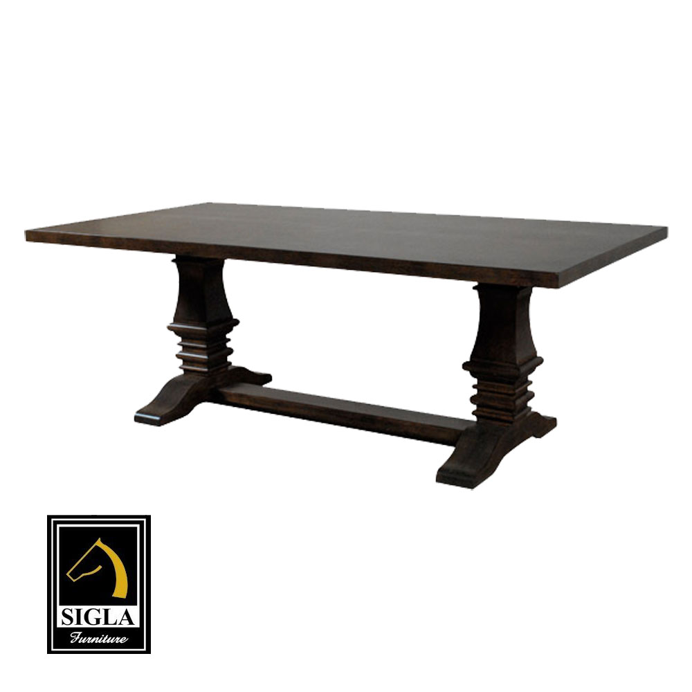 Tuscan Hill Vintage Pedestal Rectangular Table